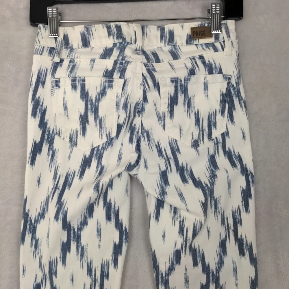 Paige Verdugo Ultra Skinny Jeans Women Sz 26 White Blue Stretch Coastal Cowgirl - Picture 5 of 13